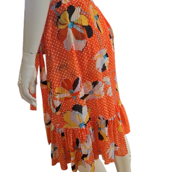 Cabi Orange Floral Wrap Skirt - Picture 2 of 6